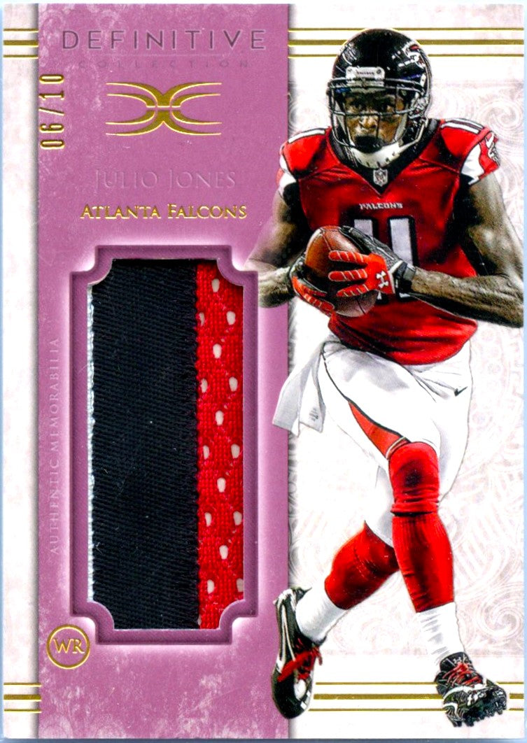 Julio Jones 2015 Topps Definitive Collection Purple Jersey Patch SP 6/10-1