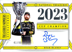 Ryan Blaney 2024 National Treasures NASCAR Treasured Numbers Auto SP 41/99-1