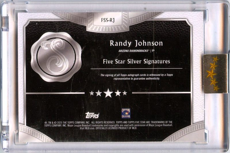 Randy Johnson 2025 Topps Five Star Silver Signatures Auto SP 23/25-2