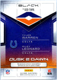 Tyler Warren Riley Leonard RC 2025 Panini Black Green Dusk 2 Dawn Dual Rookie Patch SP 8/25