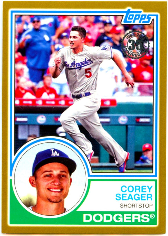 Corey Seager 2018 Topps Gold '83 Throwback SP 47/50