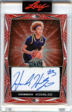 Hannah Hidalgo RC 2024 Leaf Metal Draft Red Prismatic Rookie Auto SP 167/199-1
