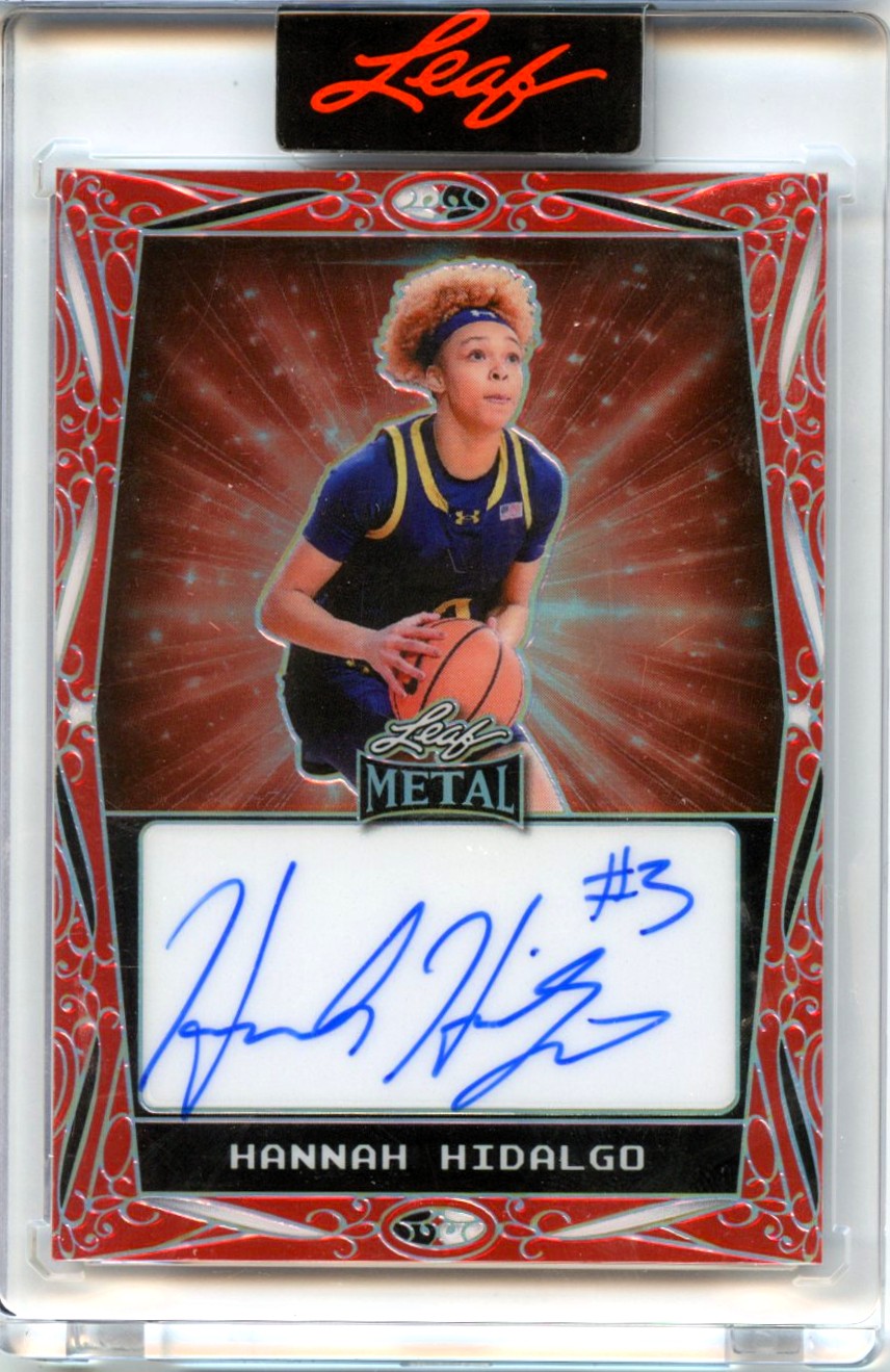 Hannah Hidalgo RC 2024 Leaf Metal Draft Red Prismatic Rookie Auto SP 167/199