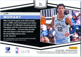 Ja Morant RC 2019-20 Panini Obsidian Purple Rookie Jersey Patch Auto SP 19/75