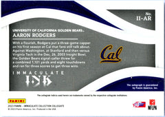Aaron Rodgers 2023 Immaculate Collegiate Gold Immaculate Ink Auto SP 7/10-2