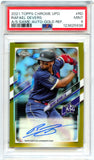 Rafael Devers 2021 Topps Chrome Update Gold All Star Game Auto SP 6/50 PSA 9