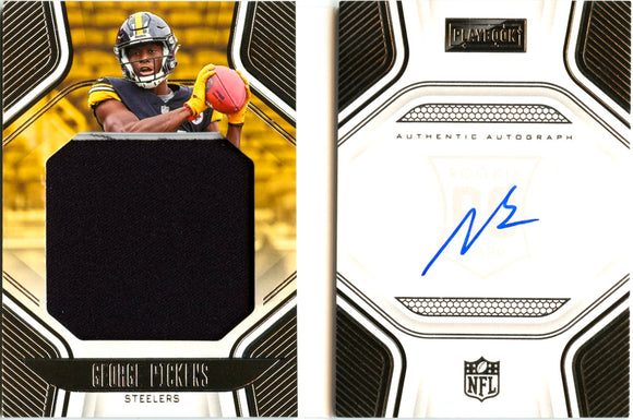 Product George Pickens RC 2022 Panini Playbook Booklet Rookie Jersey Patch Auto 262/299 Link