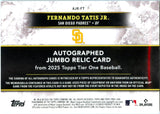 Fernando Tatis Jr 2025 Topps Tier One Game Used Patch Auto SP 17/25