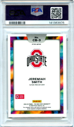 Jeremiah Smith RC 2024 Panini Ohio State NIL Color Blast Rookie SSP PSA 9-2