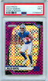 Malik Nabers RC 2024 Panini Prizm Purple Power Rookie SP 44/49 PSA 9