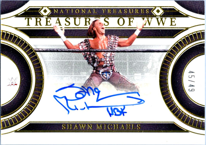 Shawn Michaels 2024 National Treasures WWE Treasures Of WWE Gold Auto SP 45/49-1