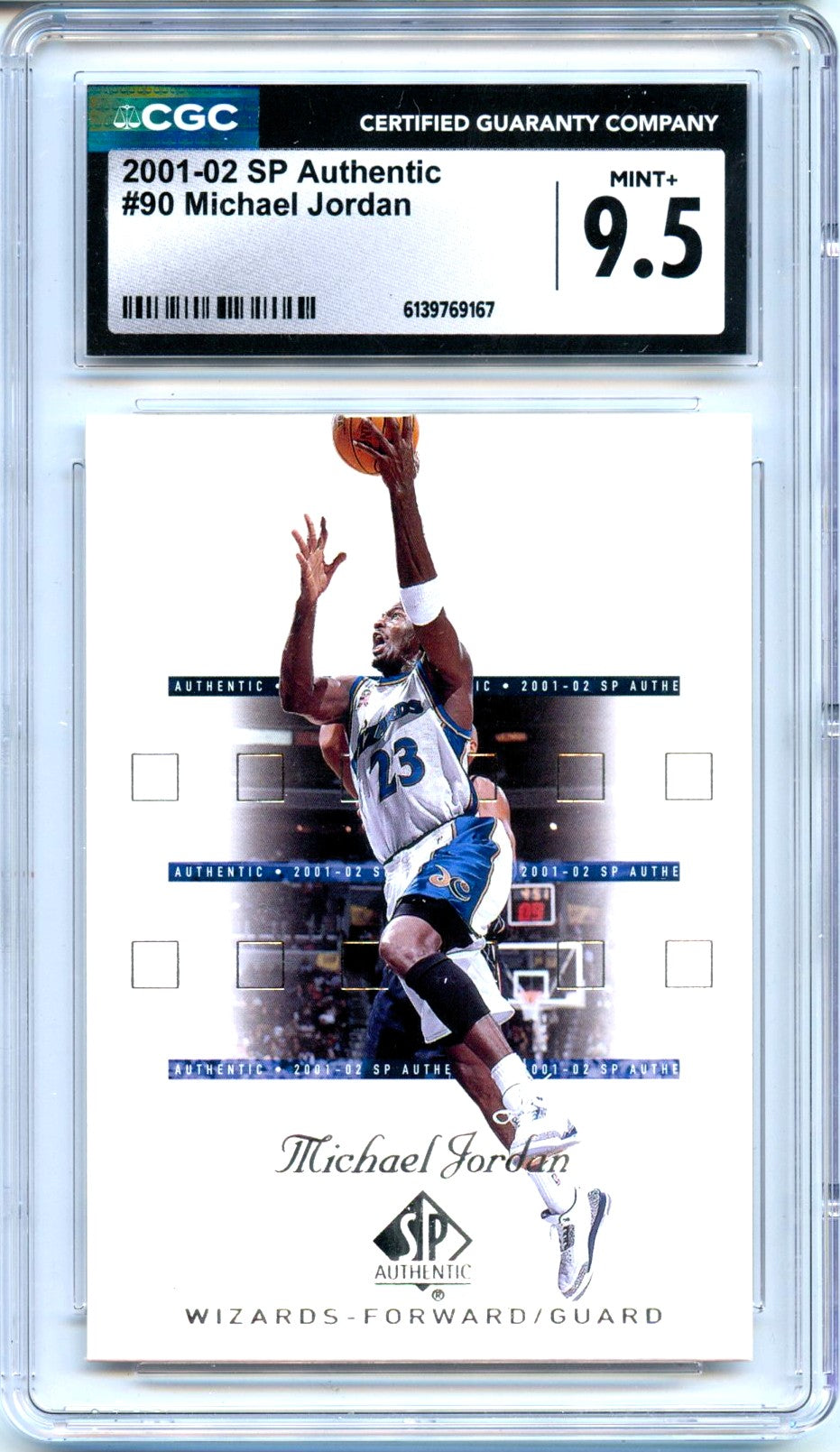 Michael Jordan 2001-02 UD Sp Authentic #90 CGC 9.5