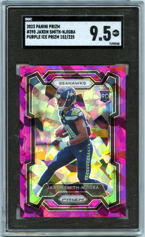 Product Jaxon Smith-Njigba RC 2023 Panini Prizm Purple Ice Rookie SP 152/225 SGC 9.5 Link