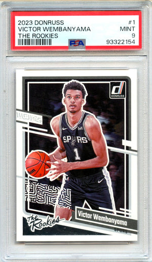 Victor Wembanyama RC 2023-24 Donruss The Rookies #1 PSA 9