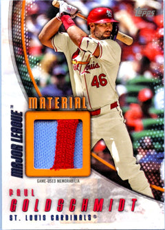 Paul Goldschmidt 2025 Topps Major League Material Orange Game Used Patch SP 2/25-1