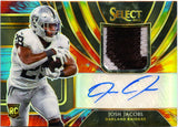 Josh Jacobs RC 2019 Panini Select Tie Dye Rookie Patch Auto SP 14/15