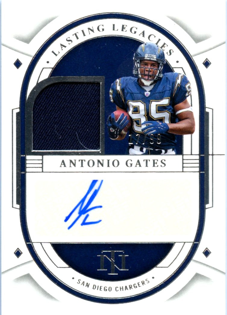 Antonio Gates 2023 National Treasures Lasting Legacies Patch Auto SP 17/99