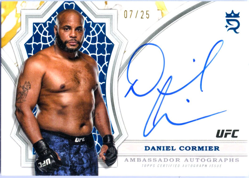 Daniel Cormier 2024 Topps Royalty UFC Blue Ambassador Auto SP 7/25-1