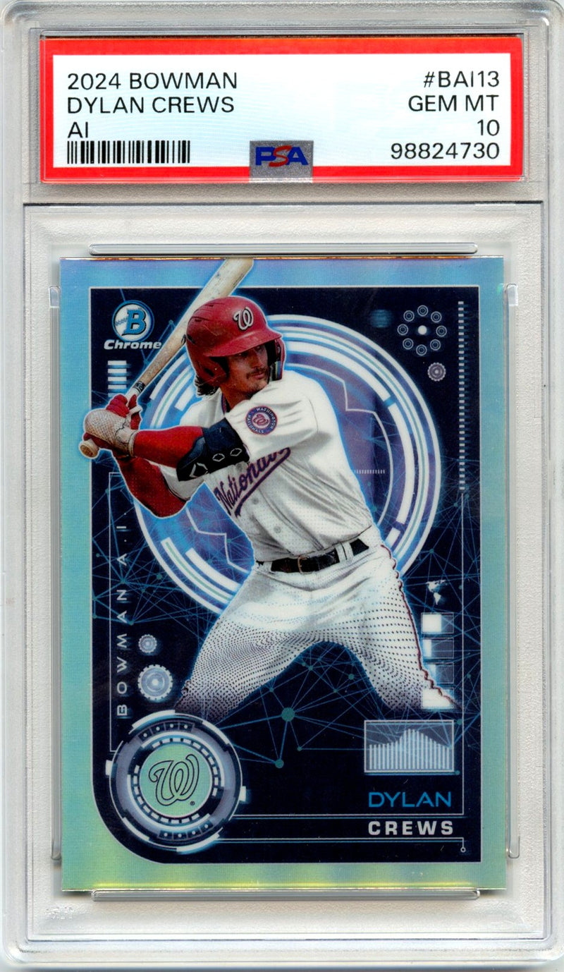 Dylan Crews RC 2024 Bowman Chrome AI Prospect Rookie PSA 10-1