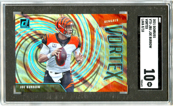 Product Joe Burrow 2021 Donruss Lava Vortex SP 8/10 SGC 10 Link