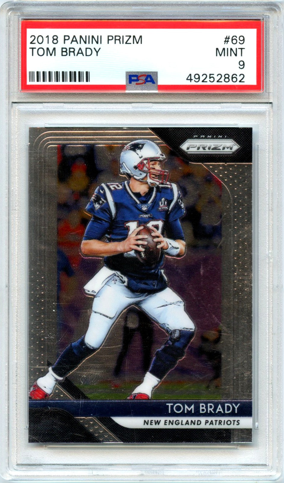 Tom Brady 2018 Panini Prizm Football #69 PSA 9-1