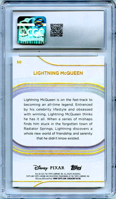 Lightning Mcqueen 2025 Topps Chrome Disney #50 CGC 10-2