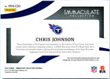 Chris Johnson 2022 Immaculate Gold Game Used Patch Auto SP 6/10
