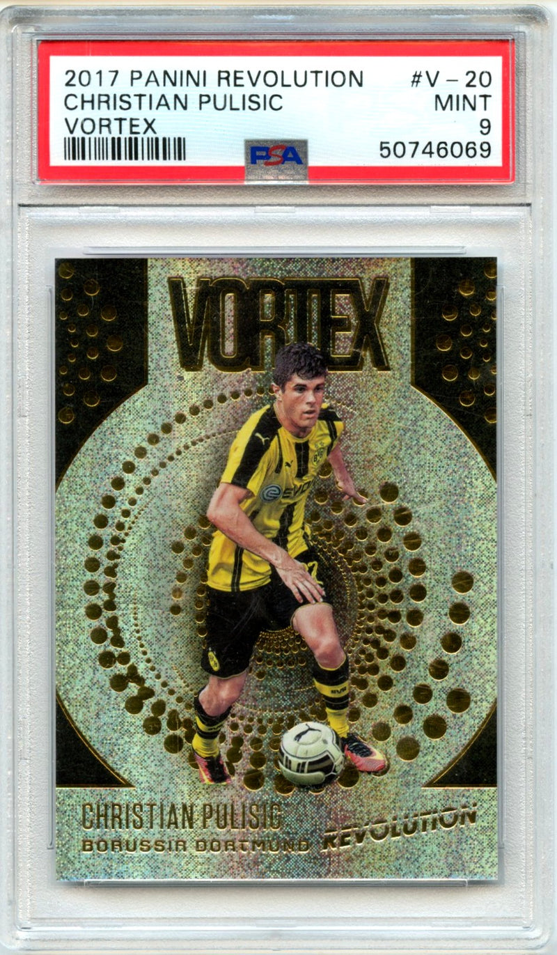 Christian Pulisic RC 2017-18 Panini Revolution Vortex Rookie PSA 9-1