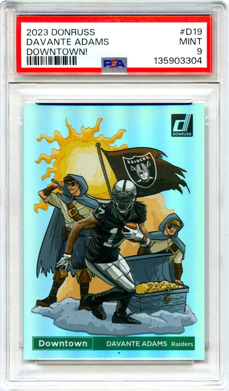 Davante Adams 2023 Donruss Downtown! Case Hit SSP PSA 9-1