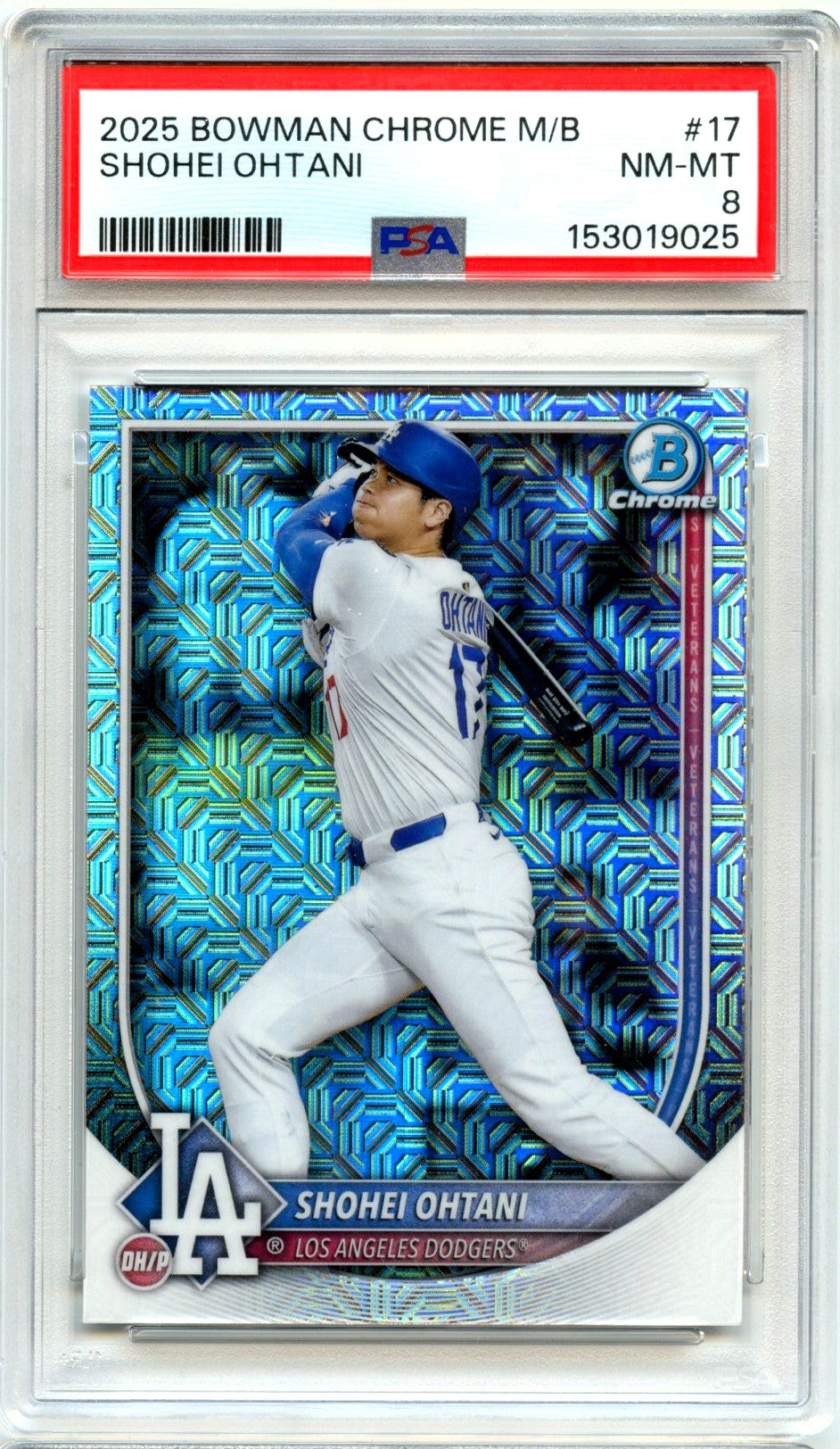 Shohei Ohtani 2025 Bowman Chrome Mega Box #17 PSA 8