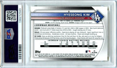 Hyeseong Kim RC 2025 Bowman Chrome Yellow Refractor Rookie SP 48/75 PSA 9-2