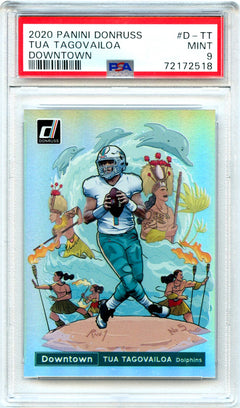 Tua Tagovailoa RC 2020 Donruss Downtown! Rookie SSP PSA 9-1