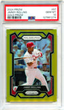 Jimmy Rollins 2024 Panini Prizm True Gold SP 1/10 PSA 10