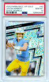 Justin Herbert 2025 Panini National Gold Pack White Sparkle SSP #40 PSA 10
