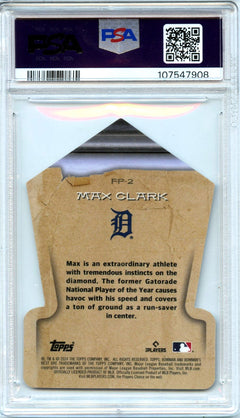 Max Clark 2024 Bowman's Best Lava Refractor Fabled Phenoms SP 6/50 PSA 9-2