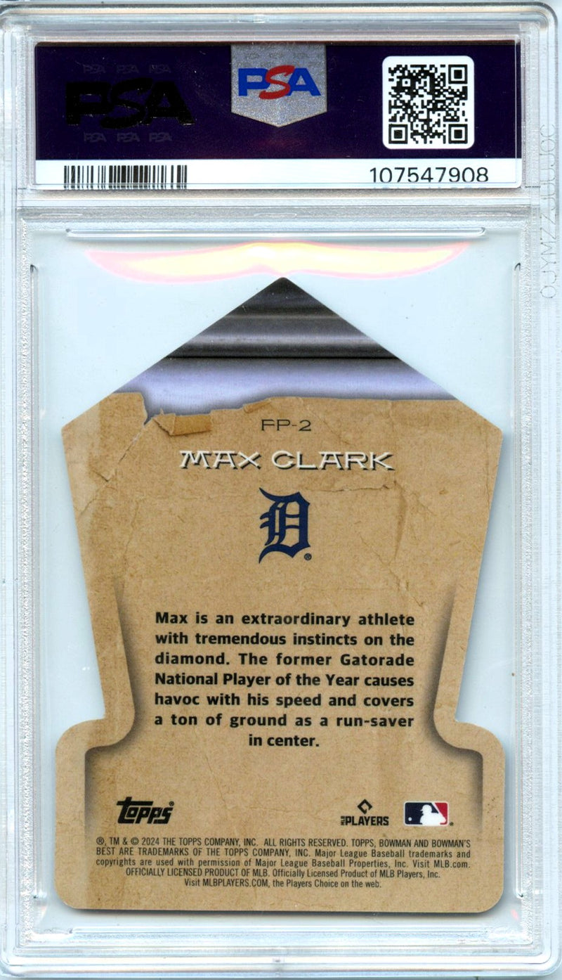 Max Clark 2024 Bowman's Best Lava Refractor Fabled Phenoms SP 6/50 PSA 9-2