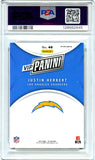 Justin Herbert 2025 Panini National Gold Pack White Sparkle SSP #40 PSA 10