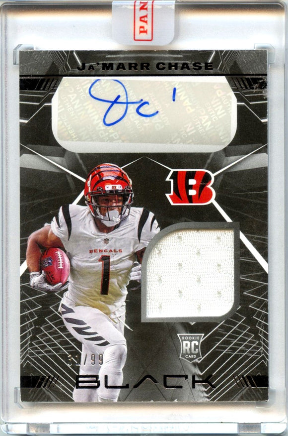 Product Ja'marr Chase RC 2021 Panini Black Rookie Patch Auto SP 31/99 Link