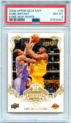 Kobe Bryant 2008-09 Upper Deck MVP White #38 PSA 8-1