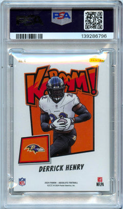 Derrick Henry 2024 Panini Absolute Horizontal Kaboom! SSP #4 PSA 8-2