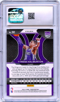 Tyrese Haliburton RC 2020-21 Panini Prizm Silver Rookie #262 CGC 9.5-2