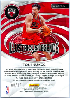 Toni Kukoc 2022 Panini Spectra Gold Illustrious Legends Auto SP 8/10-2