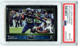 Richard Sherman 2015 Topps Chrome Black Refractor SP 29/299 PSA 10