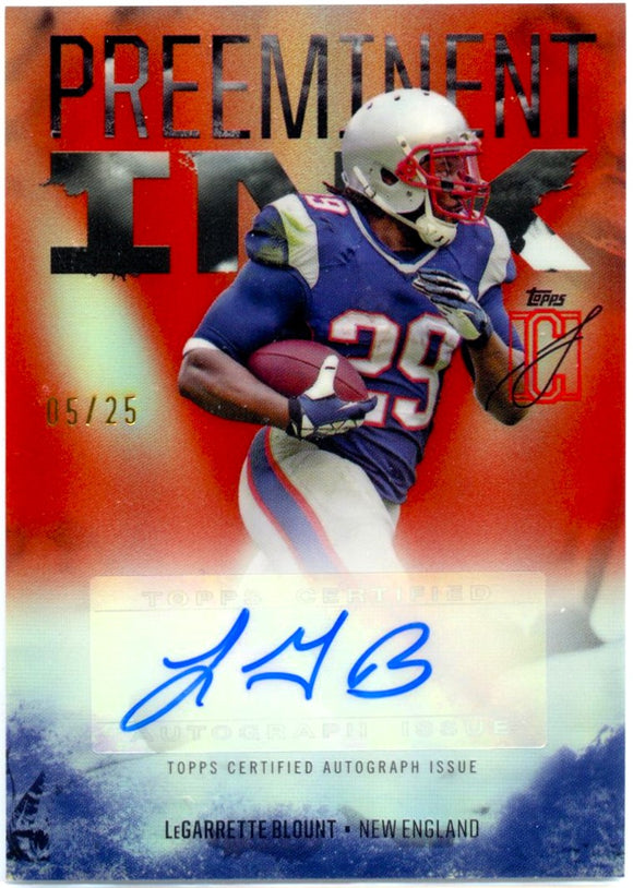 Product Legarrette Blount 2024 Topps Signature Class Red Preeminent Ink Auto SP 5/25 Link