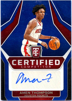 Amen Thompson 2024-25 Panini Totally Certified Blue Competitor Auto SP 25/35-1