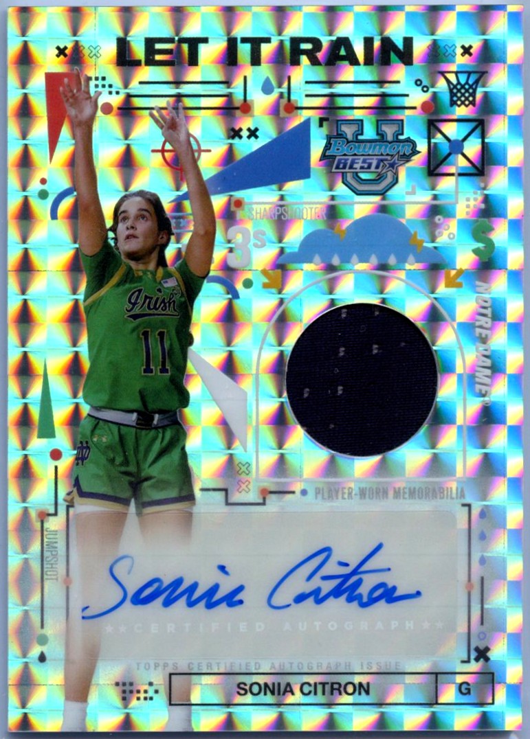 Sonia Citron RC 2024 Bowman U Best Geometric Let It Rain Rookie Patch Auto