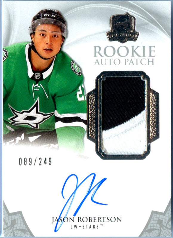 Product Jason Robertson RC 2020-21 Upper Deck The Cup Hockey Rookie Patch Auto SP 89/249 Link