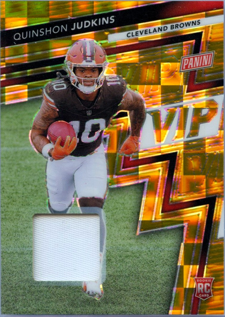 Quinshon Judkins RC 2025 Panini National Gold Pandora Rookie Patch SP 2/10-1