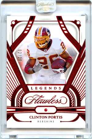 Clinton Portis 2024 Flawless Red Legends Diamond SP 2/20