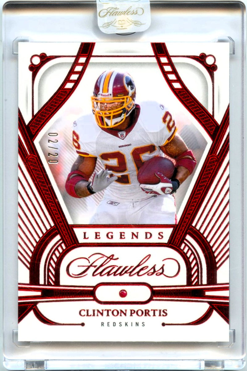 Clinton Portis 2024 Flawless Red Legends Diamond SP 2/20-1